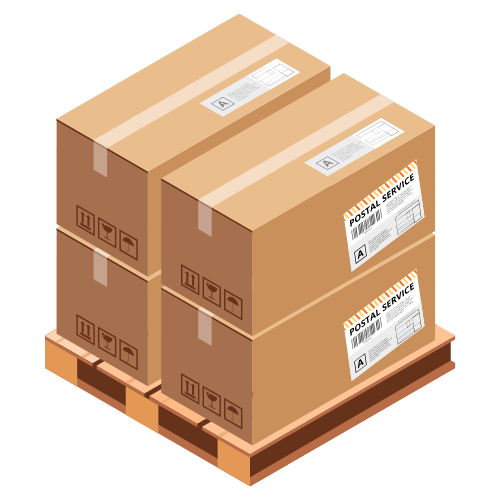 Shipping service icon showing box with household furniture